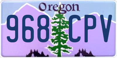 OR license plate 968CPV