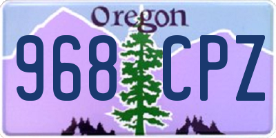 OR license plate 968CPZ