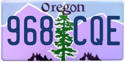 OR license plate 968CQE