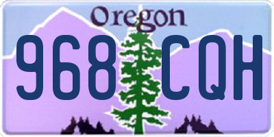OR license plate 968CQH
