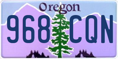 OR license plate 968CQN
