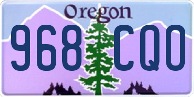 OR license plate 968CQO
