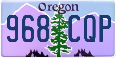 OR license plate 968CQP