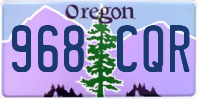 OR license plate 968CQR