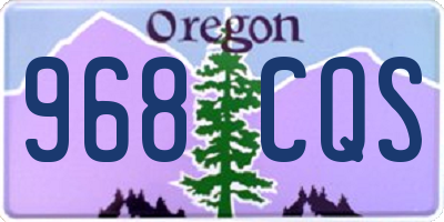 OR license plate 968CQS