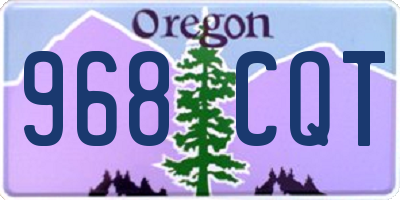 OR license plate 968CQT