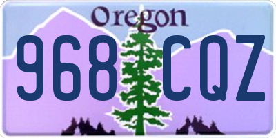 OR license plate 968CQZ