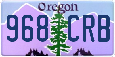 OR license plate 968CRB