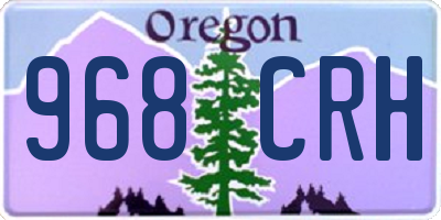 OR license plate 968CRH