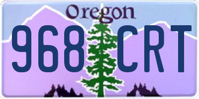 OR license plate 968CRT