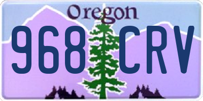 OR license plate 968CRV