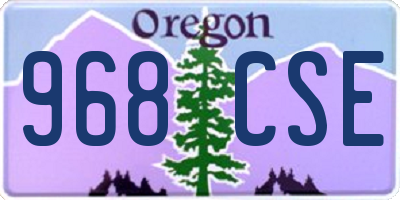 OR license plate 968CSE