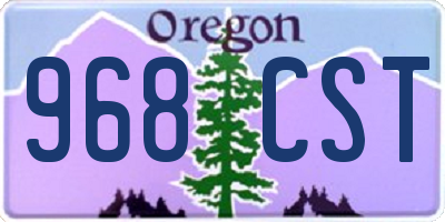 OR license plate 968CST