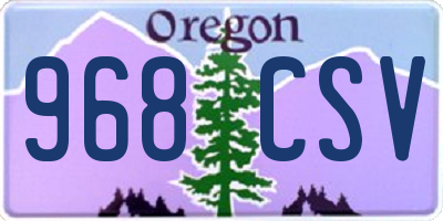 OR license plate 968CSV