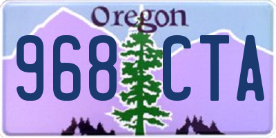 OR license plate 968CTA