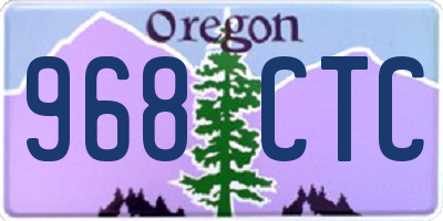 OR license plate 968CTC