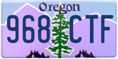 OR license plate 968CTF