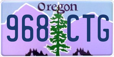 OR license plate 968CTG