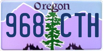 OR license plate 968CTH