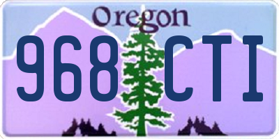 OR license plate 968CTI