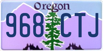 OR license plate 968CTJ