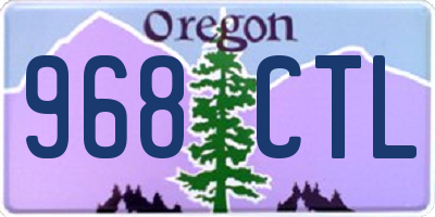 OR license plate 968CTL