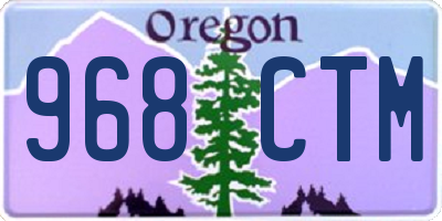 OR license plate 968CTM