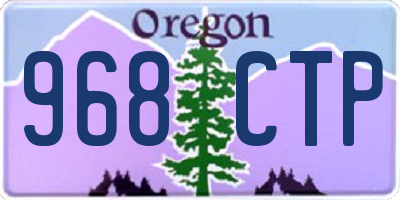 OR license plate 968CTP