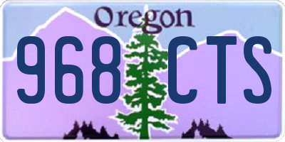 OR license plate 968CTS