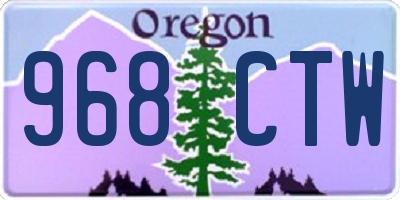 OR license plate 968CTW
