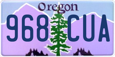 OR license plate 968CUA