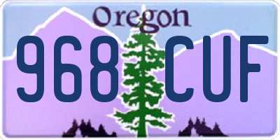 OR license plate 968CUF