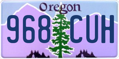 OR license plate 968CUH