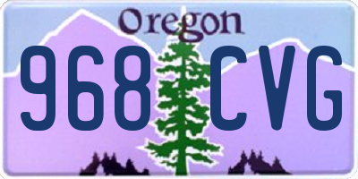 OR license plate 968CVG