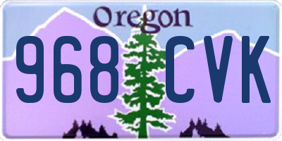 OR license plate 968CVK
