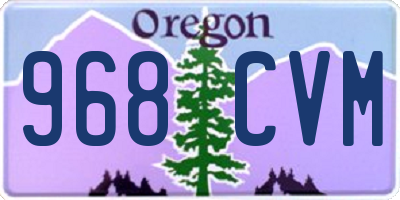 OR license plate 968CVM