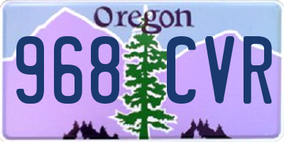 OR license plate 968CVR