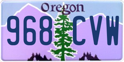 OR license plate 968CVW