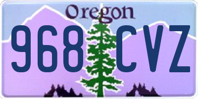 OR license plate 968CVZ