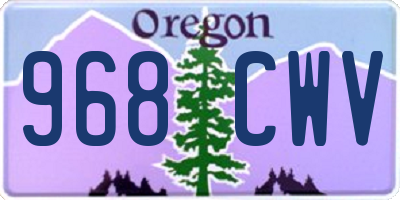 OR license plate 968CWV
