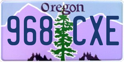 OR license plate 968CXE