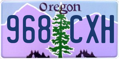 OR license plate 968CXH