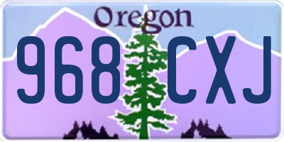 OR license plate 968CXJ