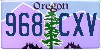 OR license plate 968CXV