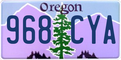 OR license plate 968CYA