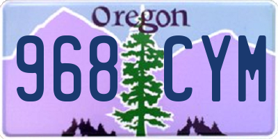 OR license plate 968CYM