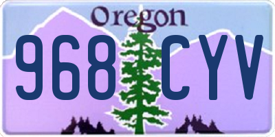 OR license plate 968CYV