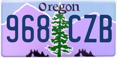 OR license plate 968CZB