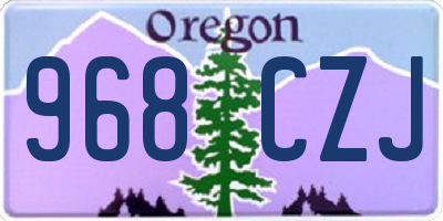 OR license plate 968CZJ