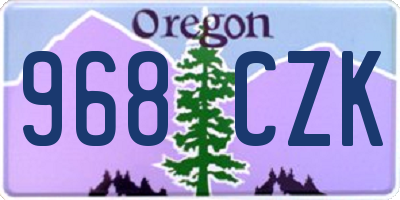 OR license plate 968CZK